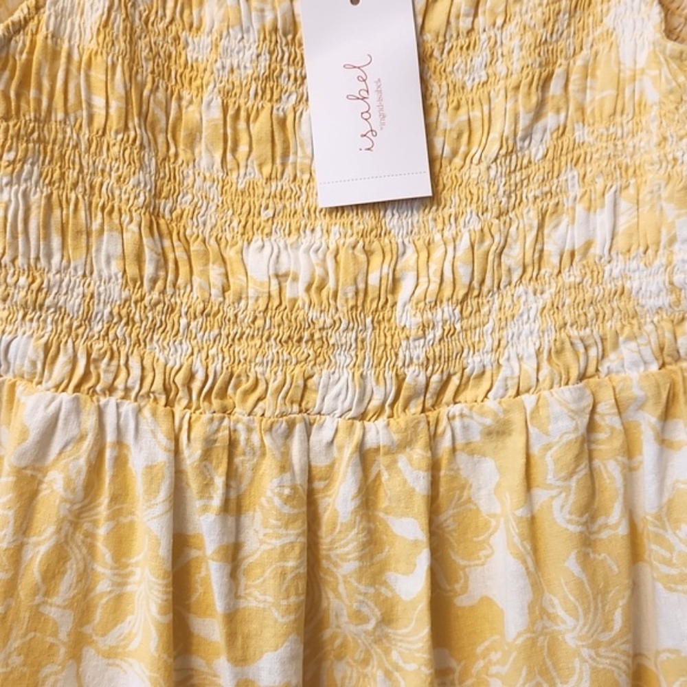 Yellow Floral Babydoll Top - Picture 2 of 3